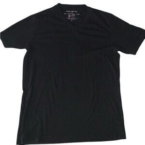 Banana Republic Eco Premium Wash T-Shirt Black V-Neck S Cotton/Polyester
